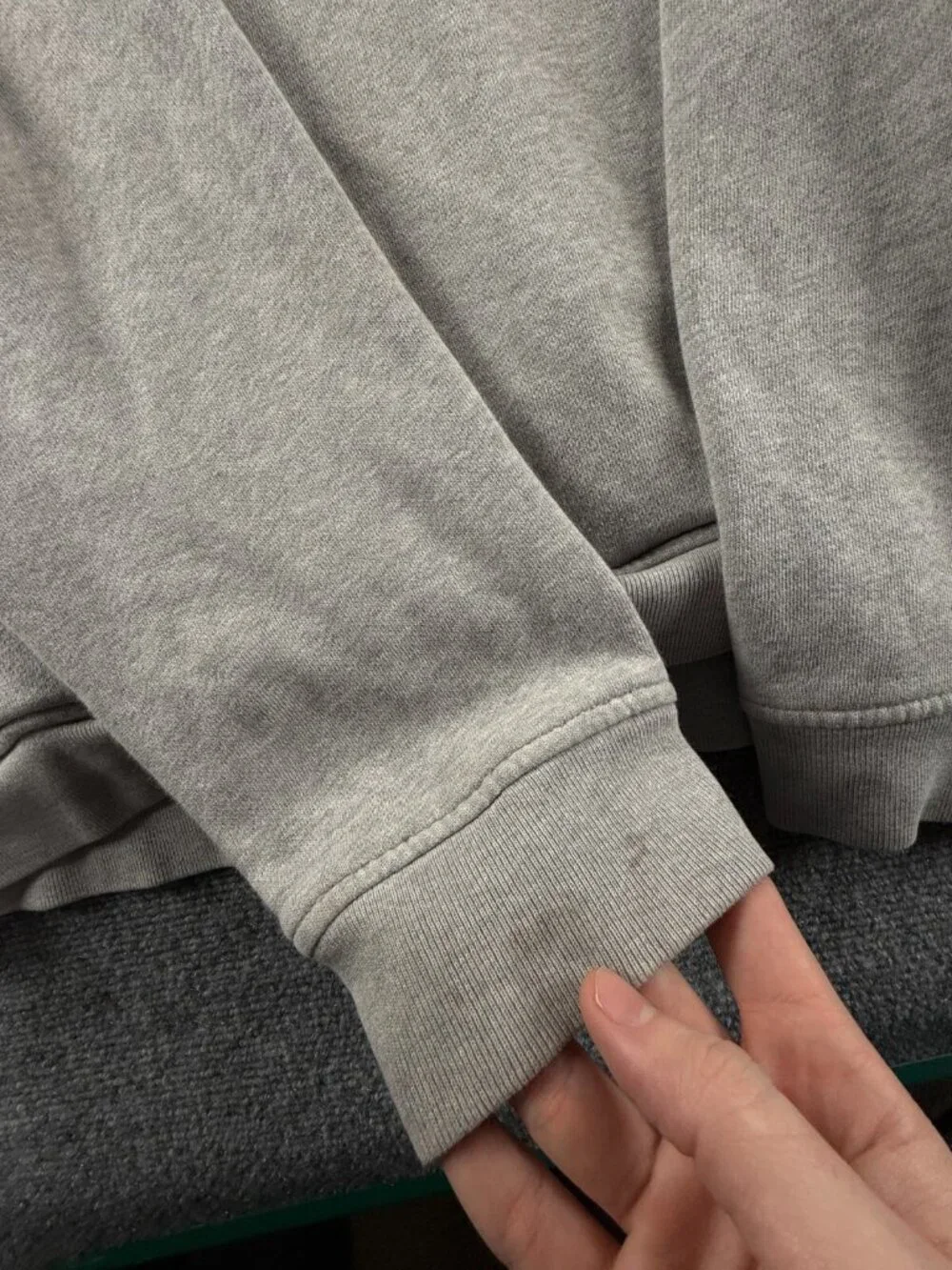 Polo Ralph Lauren Sweater 1/4 Zip XXL Contrast Trim Cotton Acrylic Blend Gray
